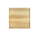 12" x 12" solid maple cutting board with arched sides and juice groove (Reversible)